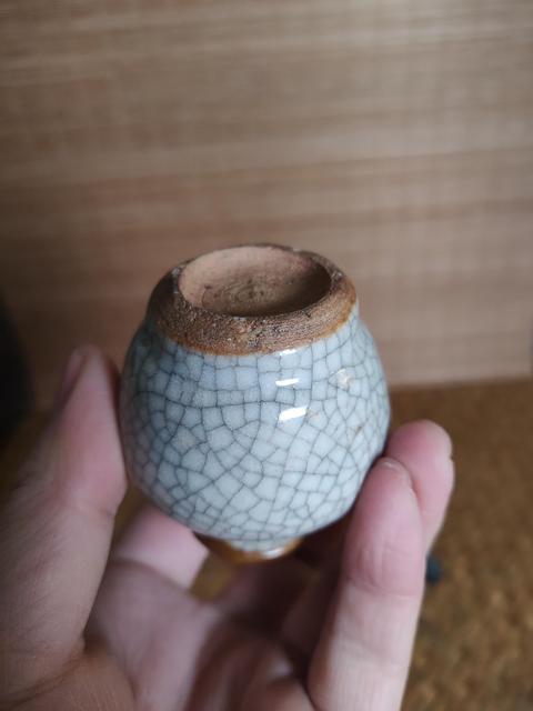 古玩陶瓷明末清初 哥釉石榴尊拍賣，當前價格999元