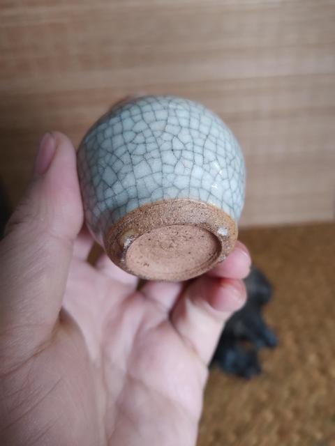 古玩陶瓷明末清初 哥釉石榴尊拍賣，當前價格999元