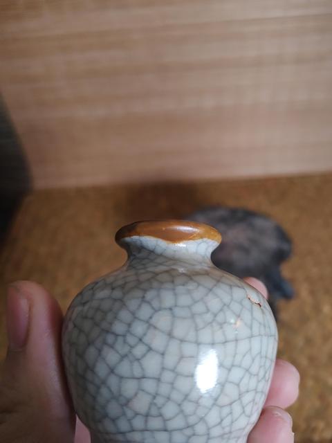 古玩陶瓷明末清初 哥釉石榴尊拍賣，當前價格999元