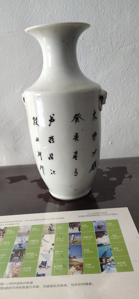 古玩陶瓷（精品）礬紅太師少保獸耳瓶拍賣，當前價格2888元