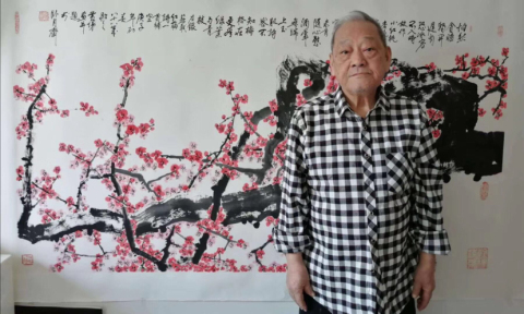 古玩字畫黃悌16平尺梅花有合影拍賣,當前價格10000元