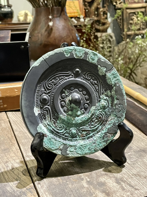 古玩銅器漢代四乳四虺紋鏡拍賣(mài),當(dāng)前價(jià)格6500元