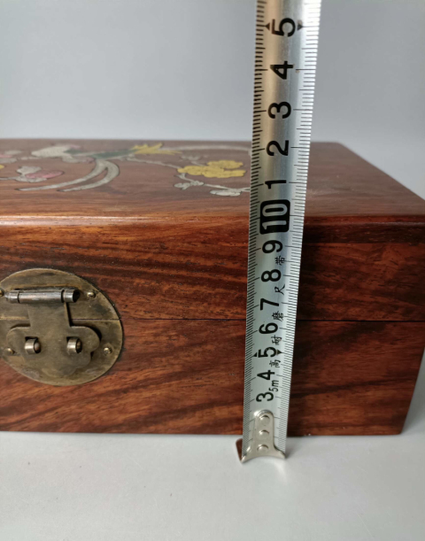 古玩雜項(xiàng)創(chuàng)匯黃花梨木雕嵌螺鈿木盒拍賣(mài)，當(dāng)前價(jià)格1999元