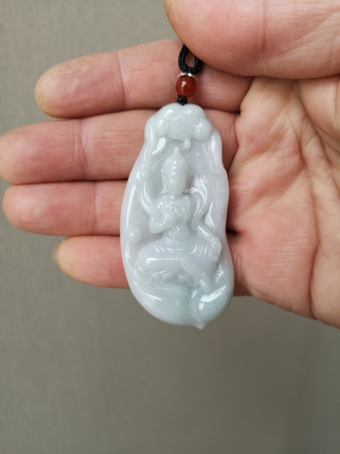 古玩玉器翠佛掛件拍賣,當前價格450元