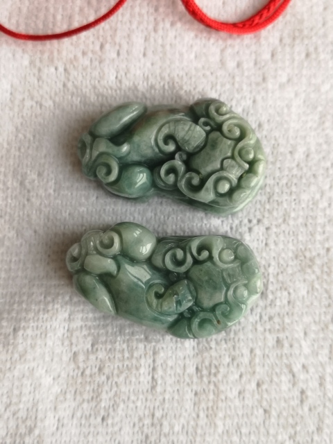 古玩玉器翠貔貅拍賣，當前價格298元