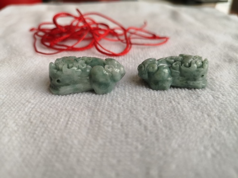 古玩玉器翠貔貅拍賣，當前價格298元