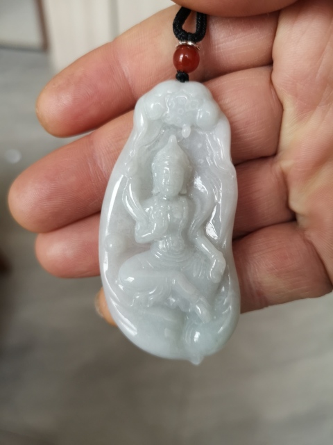 古玩玉器翠佛掛件拍賣,當前價格450元