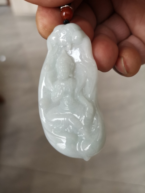 古玩玉器翠佛掛件拍賣,當前價格450元
