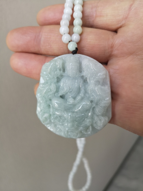 古玩玉器九龍觀音牌子拍賣，當前價格1100元