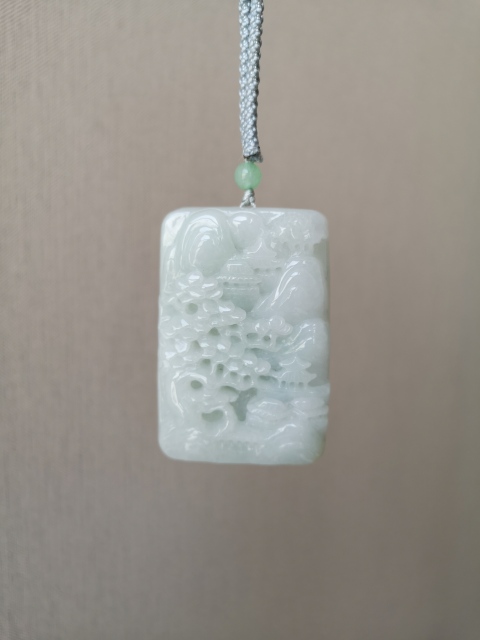 古玩玉器山水牌拍賣，當前價格1600元