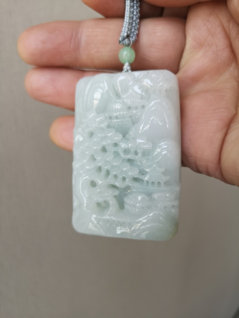 古玩玉器山水牌拍賣，當前價格1600元