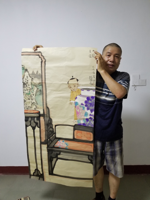 古玩字畫(huà)金增友 教授老師收藏級(jí)金童圖拍賣,當(dāng)前價(jià)格1399元
