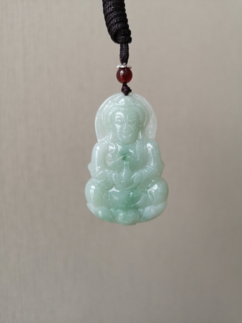 古玩玉器翡翠觀音拍賣,當前價格680元