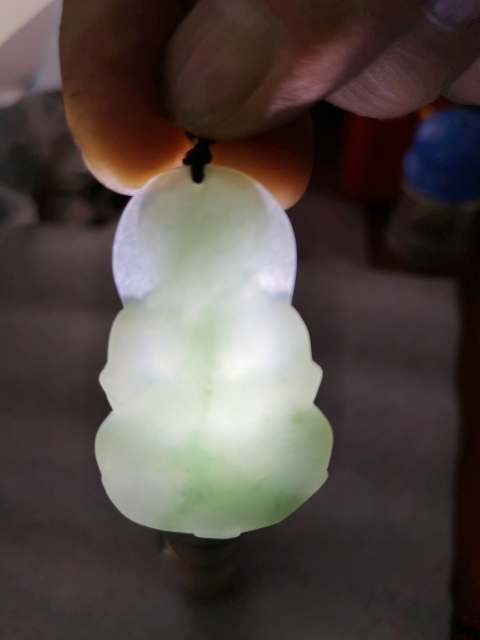古玩玉器翡翠觀音拍賣,當前價格680元