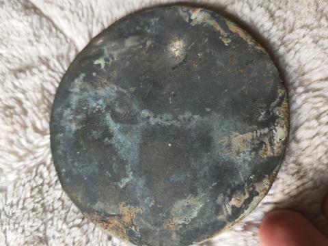 古玩銅器明代花卉紋鏡(已保真)拍賣，當前價格3500元