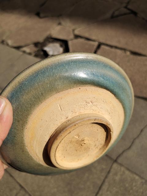 古玩陶瓷金元鈞窯天藍釉紅斑折沿盤（精品）拍賣，當前價格288888元