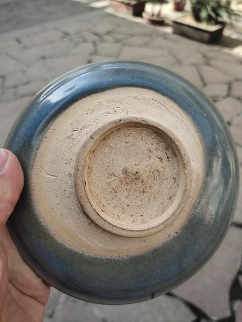古玩陶瓷金元鈞窯天藍釉紅斑折沿盤（精品）拍賣，當前價格288888元