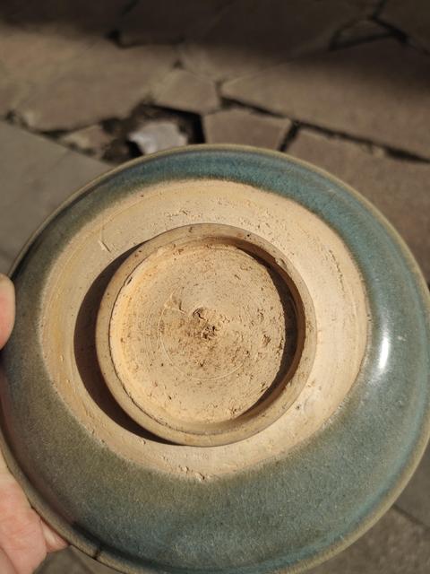 古玩陶瓷金元鈞窯天藍釉紅斑折沿盤（精品）拍賣，當前價格288888元
