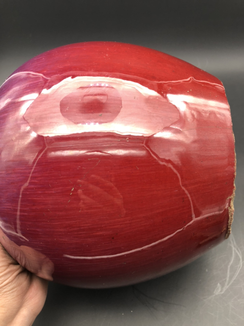 古玩陶瓷清中期窯變紅釉罐拍賣，當前價格3999元