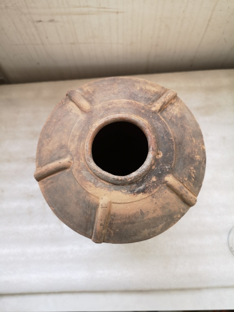 古玩陶瓷灰陶三獸足陶倉拍賣,當前價格680元