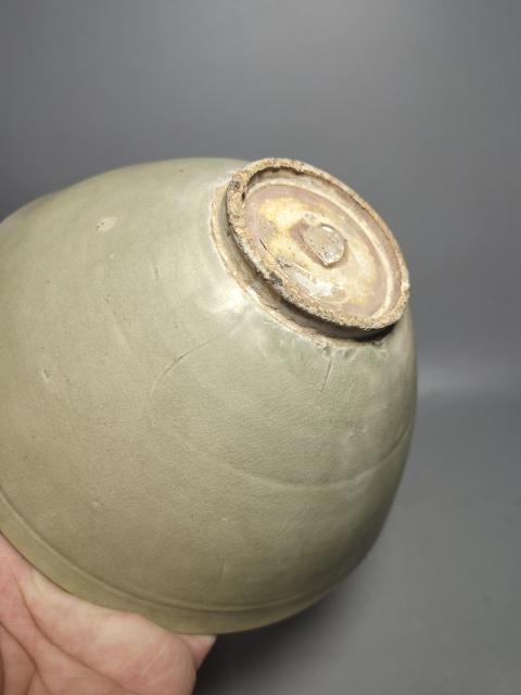 古玩陶瓷北宋耀州窯青釉斗笠大碗（精品瓷器）拍賣，當前價格6800元