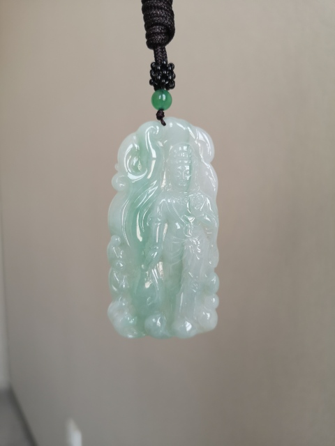 古玩玉器翡翠觀音拍賣,當前價格888元