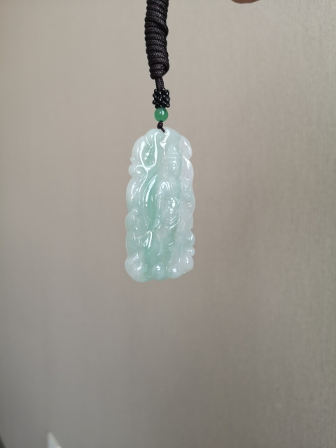 古玩玉器翡翠觀音拍賣,當前價格888元