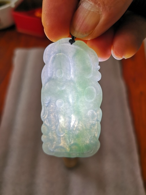 古玩玉器翡翠觀音拍賣,當前價格888元