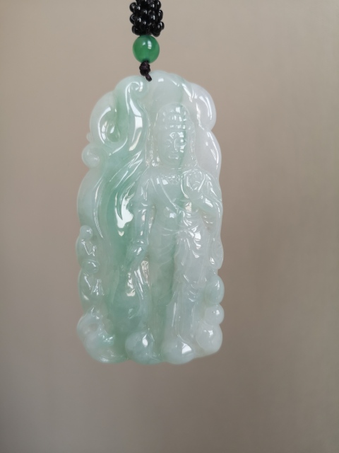 古玩玉器翡翠觀音拍賣,當前價格888元