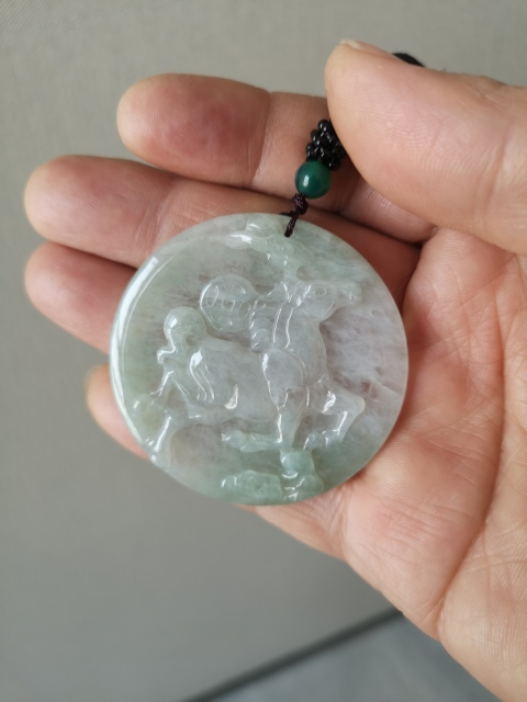 古玩玉器翡翠圓佩拍賣,當前價格450元