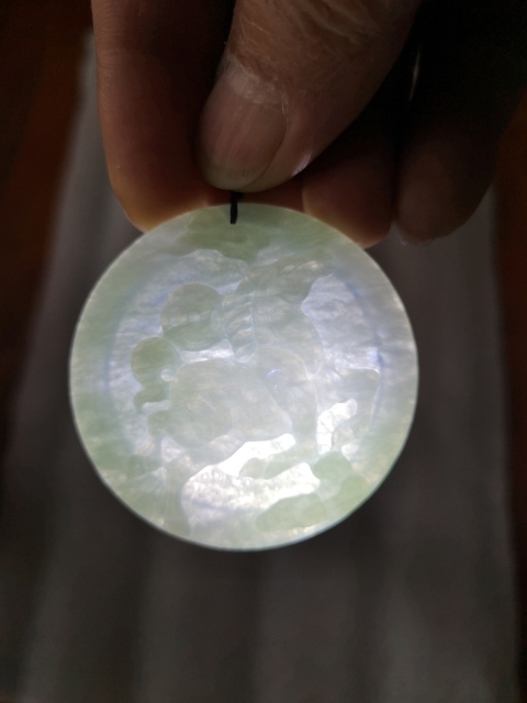 古玩玉器翡翠圓佩拍賣,當前價格450元