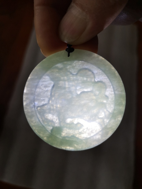 古玩玉器翡翠圓佩拍賣,當前價格450元