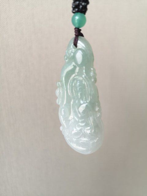 古玩玉器翡翠觀音拍賣，當前價格260元