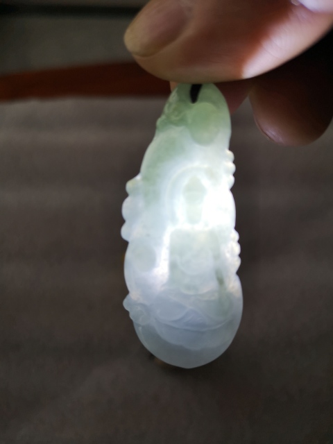 古玩玉器翡翠觀音拍賣，當前價格260元