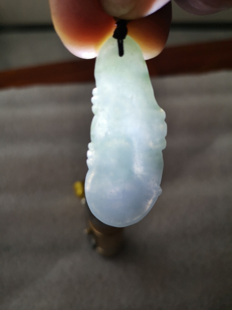 古玩玉器翡翠觀音拍賣，當前價格260元