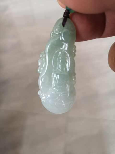 古玩玉器翡翠觀音拍賣，當前價格260元