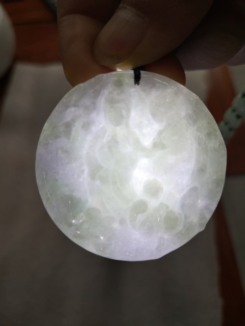 古玩玉器翡翠觀音牌子拍賣，當前價格850元