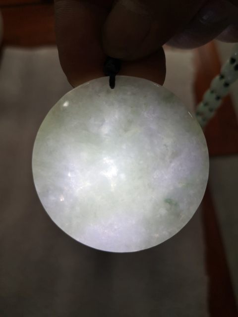 古玩玉器翡翠觀音牌子拍賣，當前價格850元
