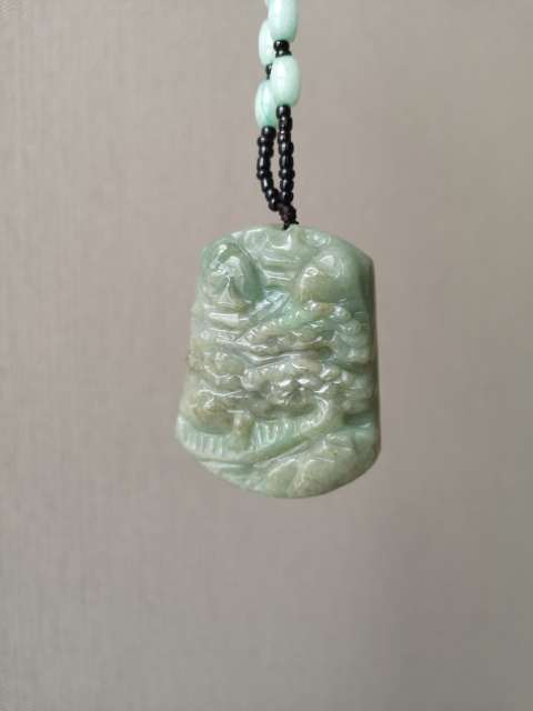 古玩玉器翡翠牌拍賣，當前價格220元