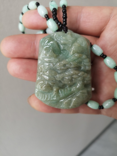 古玩玉器翡翠牌拍賣，當前價格220元
