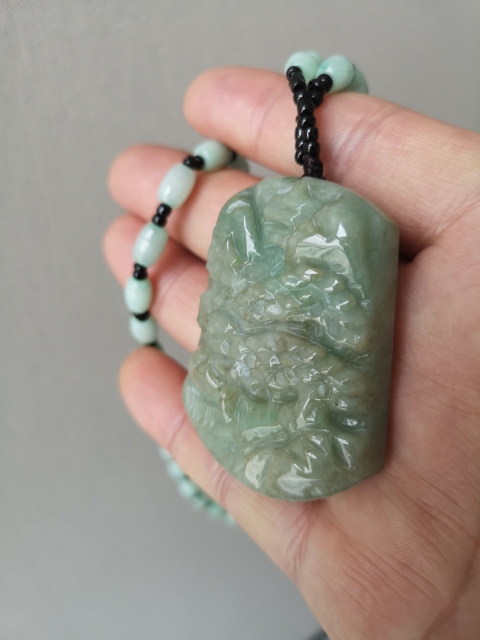 古玩玉器翡翠牌拍賣，當前價格220元