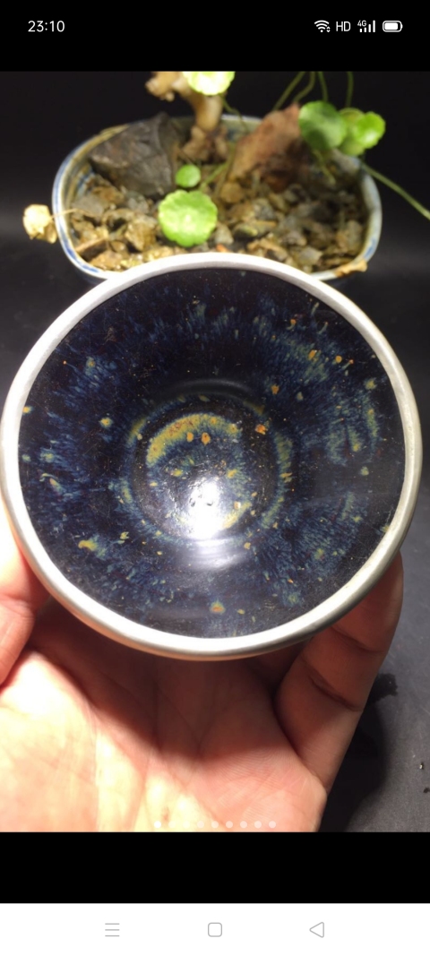 古玩陶瓷【精品】建窯藍毫束口盞拍賣，當前價格999元