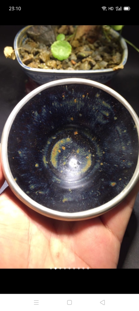 古玩陶瓷【精品】建窯藍毫束口盞拍賣，當前價格999元