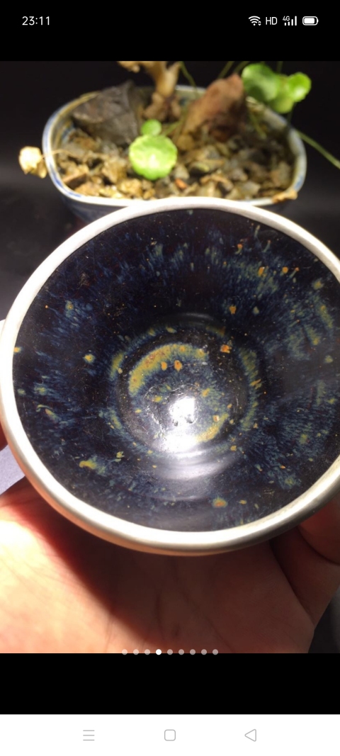 古玩陶瓷【精品】建窯藍毫束口盞拍賣，當前價格999元