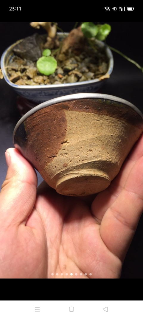 古玩陶瓷【精品】建窯藍毫束口盞拍賣，當前價格999元