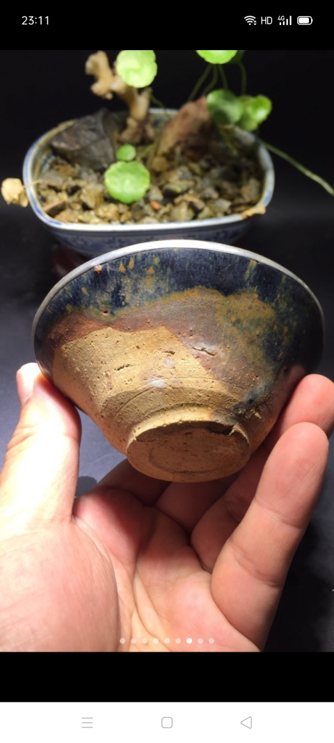 古玩陶瓷【精品】建窯藍毫束口盞拍賣，當前價格999元