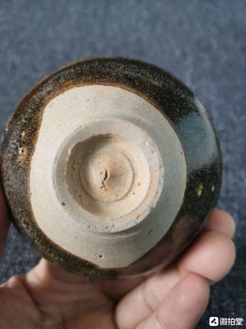 古玩陶瓷醬釉束口盞托一套拍賣,當前價格6500元