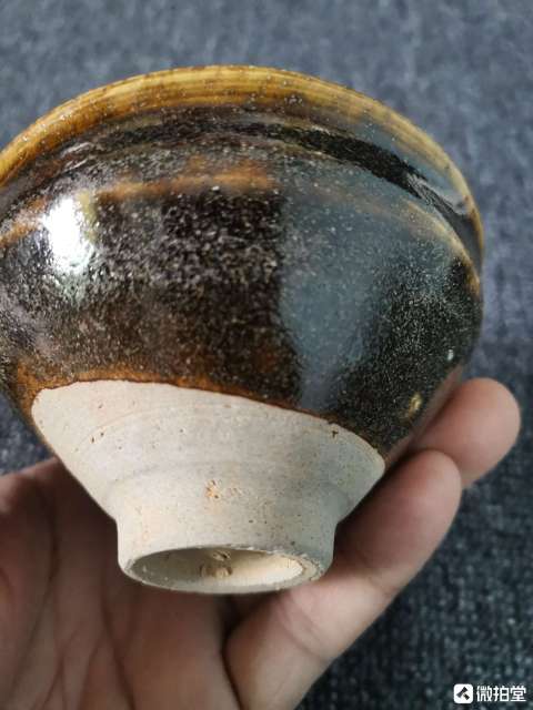 古玩陶瓷醬釉束口盞托一套拍賣,當前價格6500元