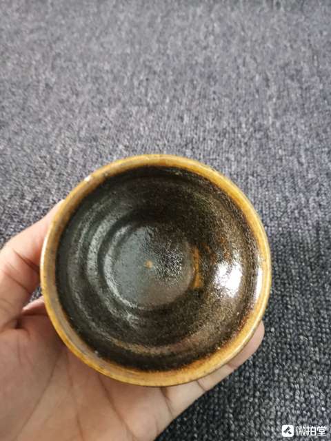 古玩陶瓷醬釉束口盞托一套拍賣,當前價格6500元