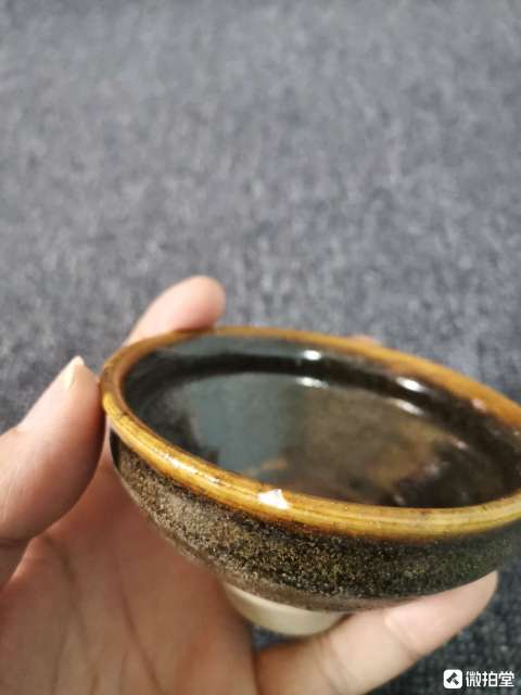 古玩陶瓷醬釉束口盞托一套拍賣,當前價格6500元